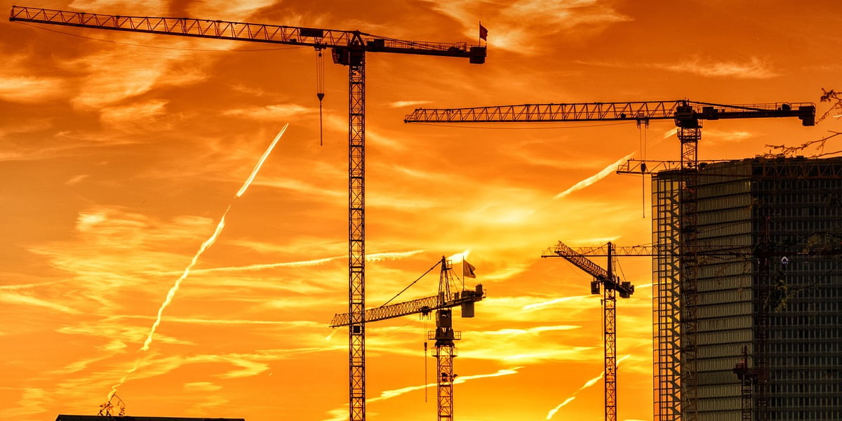 cranes on the skyline